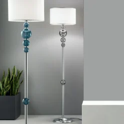 Viadurini Lighting Klassische Stehlampen-Klassische Stehlampe aus italienischem Kunsthandwerksglas und Lampenschirm - Memore