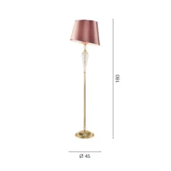Viadurini Lighting Klassische Stehlampen-Klassische Stehlampe aus handgefertigtem Glas und luxuriösem Lampenschirm - Flandern