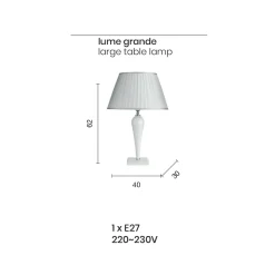 Viadurini Lighting Klassische Tischlampen-Klassische Tischlampe aus italienischem handgefertigtem Glas - Rapallo