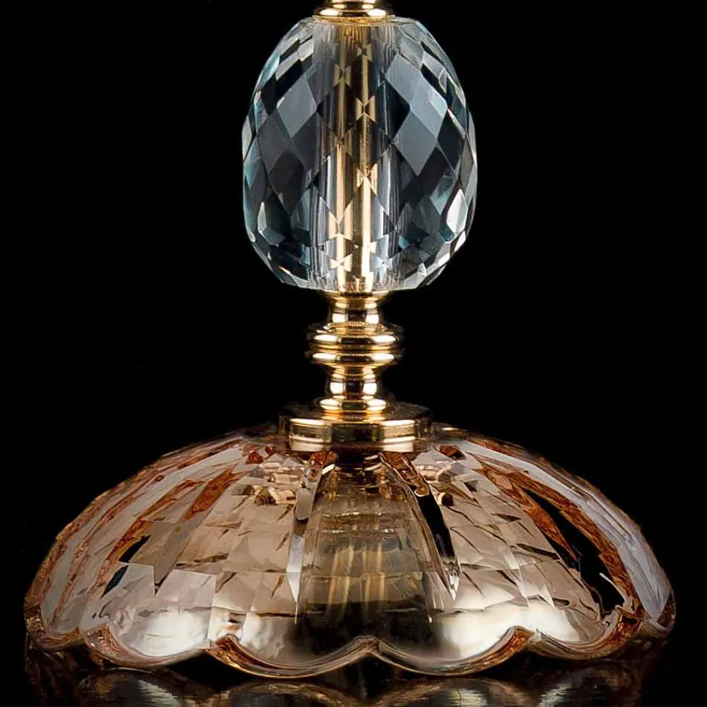 Viadurini Lighting Klassische Tischlampen-Klassische Tischlampe aus Kristall und Glas Belle, made in Italy