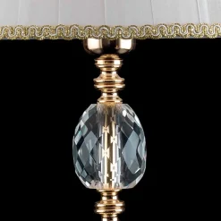 Viadurini Lighting Klassische Tischlampen-Klassische Tischlampe aus Kristall und Glas Belle, made in Italy