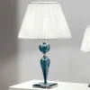 Viadurini Lighting Klassische Tischlampen-Klassische Tischlampe aus handgefertigtem Rigaton-Glas und Metall - Fievole