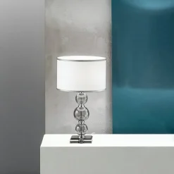 Viadurini Lighting Klassische Tischlampen-Klassische Tischlampe aus italienischem Glas und Metall - Memore