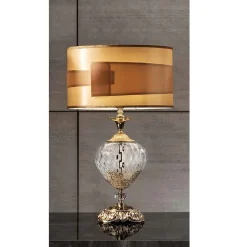 Viadurini Lighting Klassische Tischlampen-Klassische Tischlampe aus italienischem handgefertigtem Glas und Kristallen - Magrena