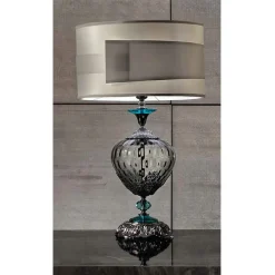 Viadurini Lighting Klassische Tischlampen-Klassische Tischlampe aus italienischem handgefertigtem Glas und Kristallen - Magrena