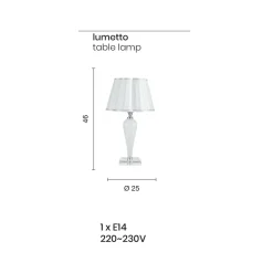 Viadurini Lighting Klassische Tischlampen-Klassische Tischlampe, handgefertigt aus Glas und Kristall - Mariangela
