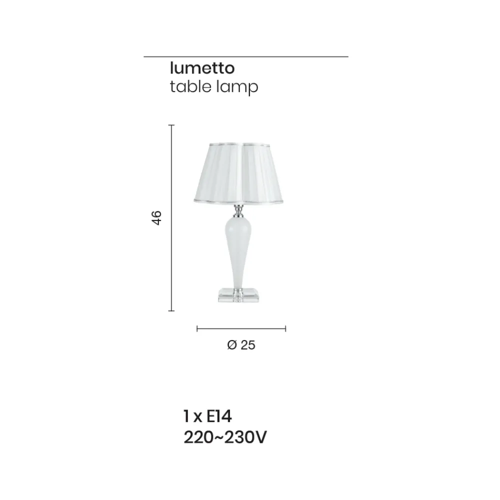 Viadurini Lighting Klassische Tischlampen-Klassische Tischlampe, handgefertigt aus Glas und Kristall - Mariangela