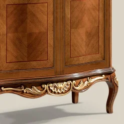 Viadurini Classic Vitrinen-Klassische Vitrine aus Bassano-Nussbaumholz mit zwei Türen Made in Italy - Chantilly