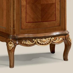 Viadurini Classic Vitrinen-Klassische Vitrine aus weißem Nussbaumholz oder Mokkaholz Made in Italy - Chantilly