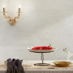 Viadurini Lighting Klassische Wandleuchten-Klassische Wandlampe 2 Lichter aus handgefertigtem Rigaton-Glas und Metall - Fievole