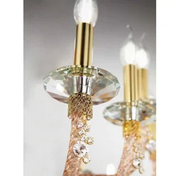 Viadurini Lighting Klassische Wandleuchten-Klassische Wandlampe 3 Lichter aus mundgeblasenem Glas und handgefertigten Details - Phaedra