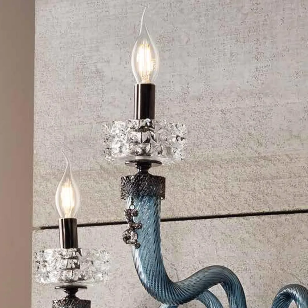 Viadurini Lighting Klassische Wandleuchten-Klassische Wandlampe 3 Lichter Handgefertigtes Luxusglas Made in Italy - Saline