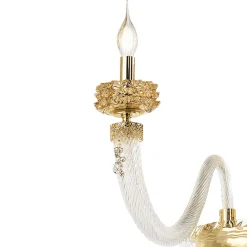 Viadurini Lighting Klassische Wandleuchten-Klassische Wandlampe 3 Lichter Handgefertigtes Luxusglas Made in Italy - Saline