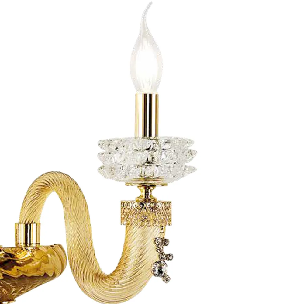 Viadurini Lighting Klassische Wandleuchten-Klassische Wandlampe 3 Lichter Handgefertigtes Luxusglas Made in Italy - Saline