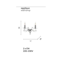 Viadurini Lighting Klassische Wandleuchten-Klassische Wandlampe 2 Lichter aus weißem Glas, handgefertigt in Italien - Malaysia