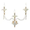 Viadurini Lighting Klassische Wandleuchten-Klassische Wandlampe 3 Lichter mundgeblasenes Glas und florale Details - Bluminda