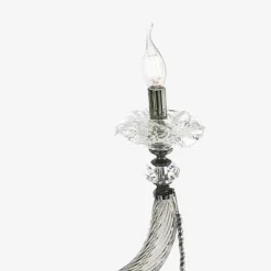 Viadurini Lighting Klassische Wandleuchten-Klassische Wandlampe 3 Lichter mundgeblasenes Glas und florale Details - Bluminda