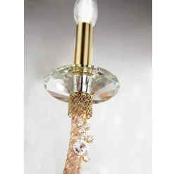 Viadurini Lighting Klassische Wandleuchten-Klassische Wandlampe 2 Lichter aus mundgeblasenem Glas und handgefertigten Details - Phaedra