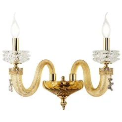 Viadurini Lighting Klassische Wandleuchten-Klassische Wandlampe 2 Lichter Handgefertigtes Luxusglas Made in Italy - Saline