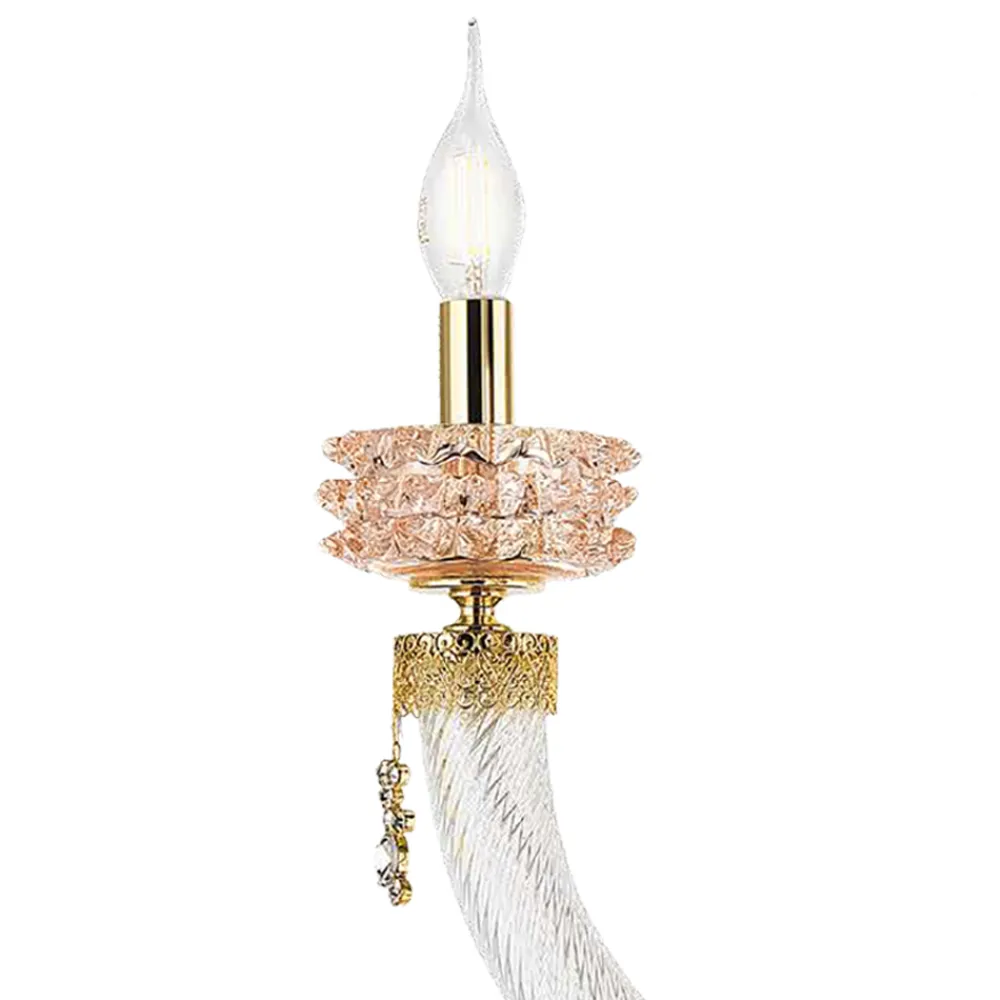 Viadurini Lighting Klassische Wandleuchten-Klassische Wandlampe 2 Lichter Handgefertigtes Luxusglas Made in Italy - Saline