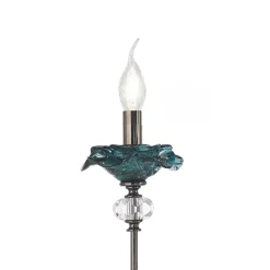 Viadurini Lighting Klassische Wandleuchten-Klassische Wandlampe mit 3 Lichtern aus Glas, Kristall und Luxusmetall - Flandern