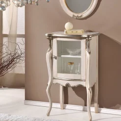 Viadurini Classic Anrichte-Klassische Wohnzimmermöbel mit 1 Glas- oder Holztür Made in Italy - London