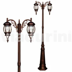 Viadurini Lighting Gartenlampion-Klassischer Außenlaternenpfahl aus Aluminiumdruckguss, made Italy, Anika