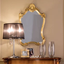 Viadurini Classic Wandspiegel-Klassischer Blattgoldspiegel mit geformtem Rahmen Made in Italy - Precious