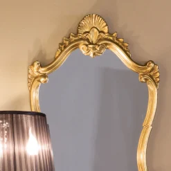 Viadurini Classic Wandspiegel-Klassischer Blattgoldspiegel mit geformtem Rahmen Made in Italy - Precious