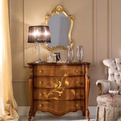 Viadurini Classic Wandspiegel-Klassischer Blattgoldspiegel mit geformtem Rahmen Made in Italy - Precious