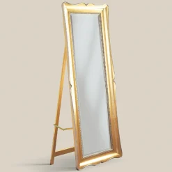 Viadurini Classic Standspiegel-Klassischer Bodenspiegel aus Blattgoldholz Made in Italy - Florence