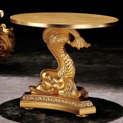 Viadurini Living Klassische Couchtische-Klassischer Couchtisch aus handgeschnitzter Massivholz, Design Ciro