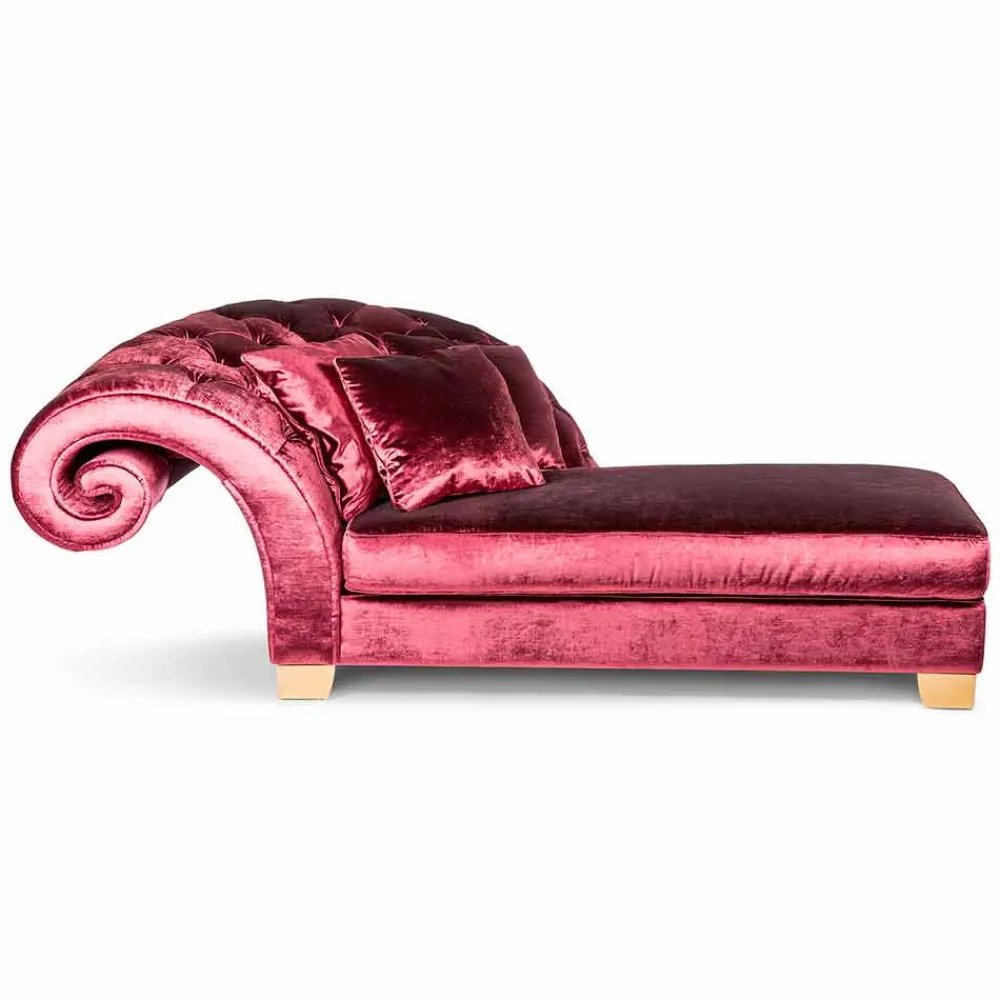 Viadurini Living Recamiere|Recamiere-Klassischer Design-Loungesessel Basco, Made in Italy, Stoffbezug