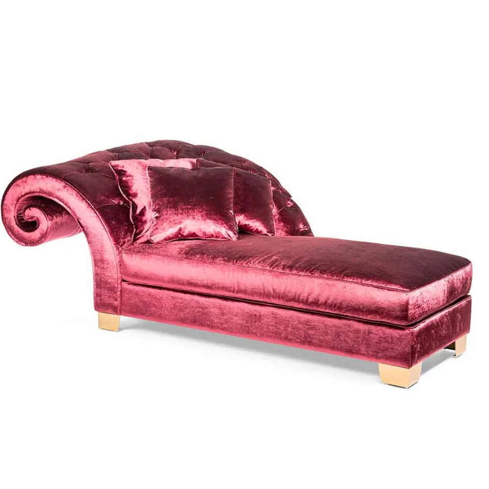 Viadurini Living Recamiere|Recamiere-Klassischer Design-Loungesessel Basco, Made in Italy, Stoffbezug