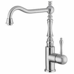 Viadurini Taps Küchenarmaturen-Klassischer Edelstahl-Spülbeckenmischer Made in Italy - Geschenk