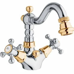 Viadurini Taps Bidetarmaturen-Klassischer Einlochmischer für Bidet aus Messing Made in Italy - Lisca