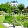 Viadurini Lighting Gartenlampion-Klassischer Garten-Laternenpfahl mit drei Lichtern aus Aluminium, Kristel