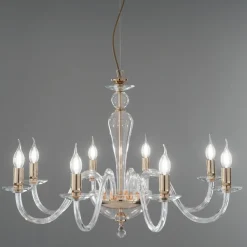 Viadurini Lighting Klassische Kronleuchter-Klassischer handgefertigter italienischer Kronleuchter aus Glas und Metall - Oliver