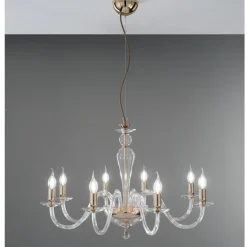 Viadurini Lighting Klassische Kronleuchter-Klassischer handgefertigter italienischer Kronleuchter aus Glas und Metall - Oliver