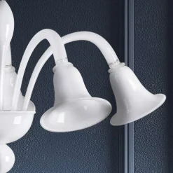 Viadurini Vetro di Venezia Murano Lampen|Klassische Kronleuchter-Klassischer handwerklicher Kronleuchter aus geblasenem weißem venezianischem Glas - Elsa