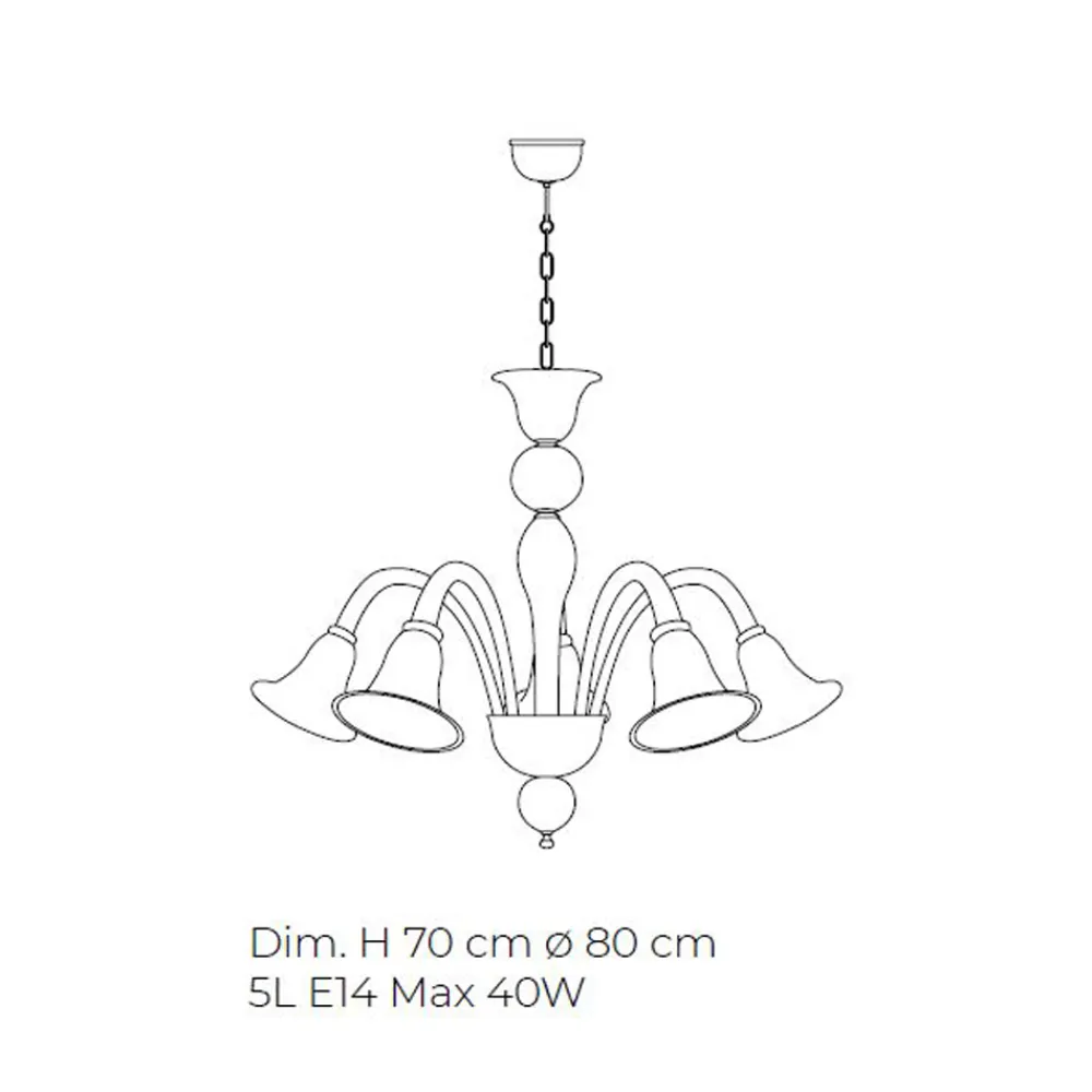 Viadurini Vetro di Venezia Murano Lampen|Klassische Kronleuchter-Klassischer handwerklicher Kronleuchter aus geblasenem weißem venezianischem Glas - Elsa