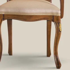 Viadurini Classic Klassische Stühle-Klassischer Holzstuhl mit luxuriösem Polsterstoff Made in Italy - Majesty