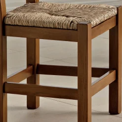 Viadurini Living Klassische Stühle-Klassischer Küchenstuhl aus Holz Strohsitz Made in Italy - Lavinia