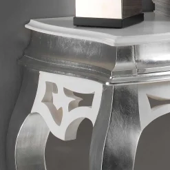 Viadurini Living Konsolentisch Flur-klassischer Konsolentisch mit 2 Schubladen in weiß und Silber Creti