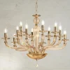 Viadurini Lighting Klassische Kronleuchter-Klassischer Kronleuchter mit 12 Lichtern aus handgefertigtem Rigaton-Glas - Fievole