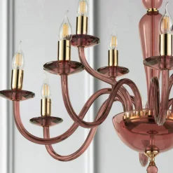 Viadurini Lighting Klassische Kronleuchter-Klassischer Kronleuchter 12 Lichter aus italienischem handgefertigtem Glas - Oliver