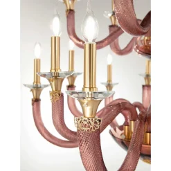 Viadurini Lighting Klassische Kronleuchter-Klassischer Kronleuchter 18 Lichter aus handgefertigtem Glas und Kristallen - Magrena