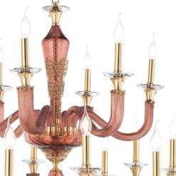 Viadurini Lighting Klassische Kronleuchter-Klassischer Kronleuchter 18 Lichter aus handgefertigtem Glas und Kristallen - Magrena