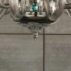 Viadurini Lighting Klassische Kronleuchter-Klassischer Kronleuchter 18 Lichter aus handgefertigtem Glas und Kristallen - Magrena