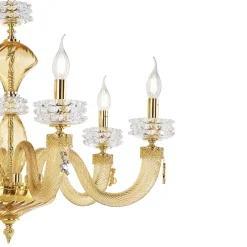 Viadurini Lighting Klassische Kronleuchter-Klassischer Kronleuchter 12 Lichter aus handgefertigtem italienischem Luxusglas - Saline